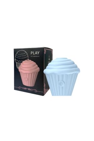 Cupcake Tasarımlı 5 Modlu Şarjlı Klitoral Uyarıcı Mavi