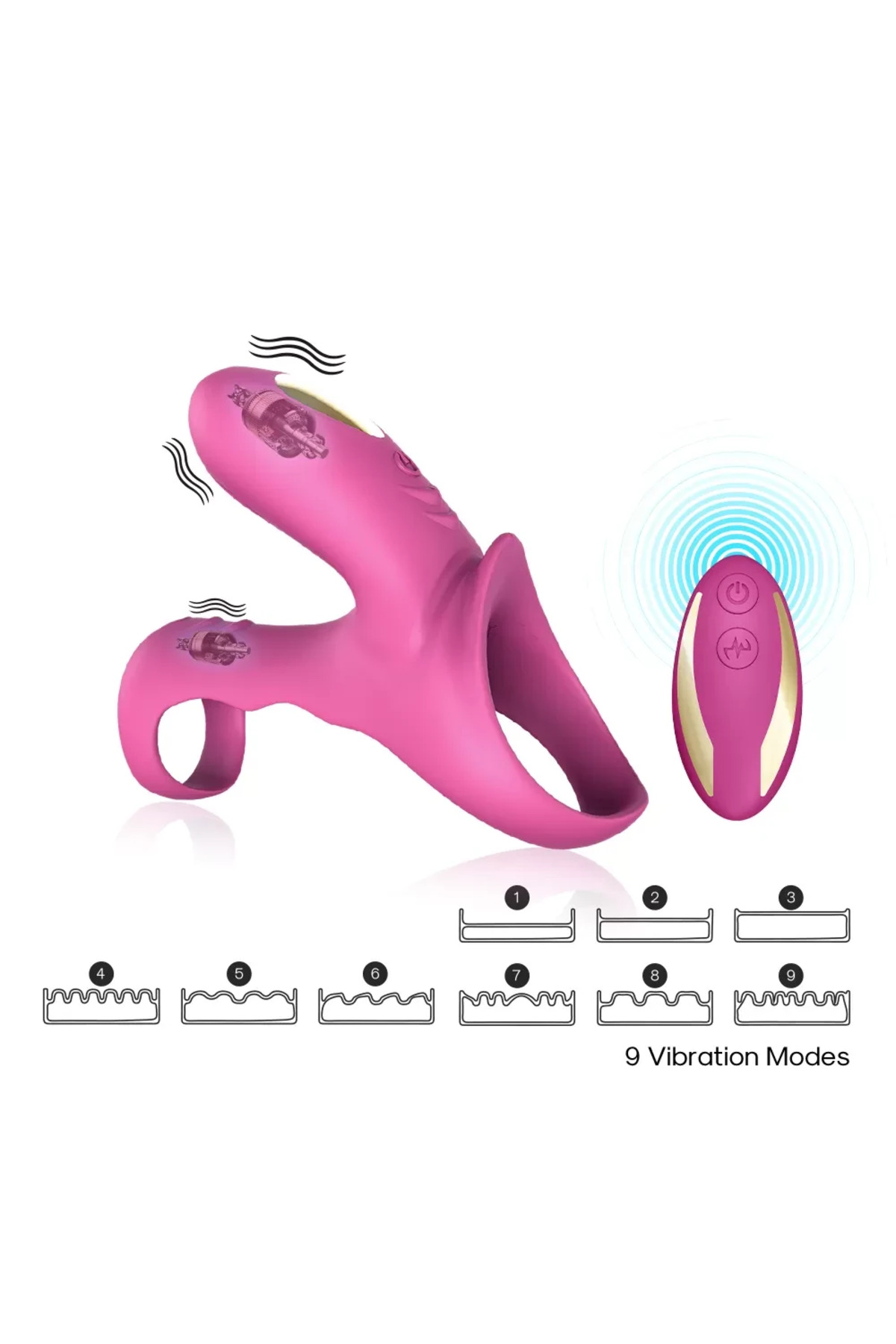 RANGER PRO Klitoris ve G Nokta Uyarıcı Testis ve Penis Halkası - Pembe - Görsel 2