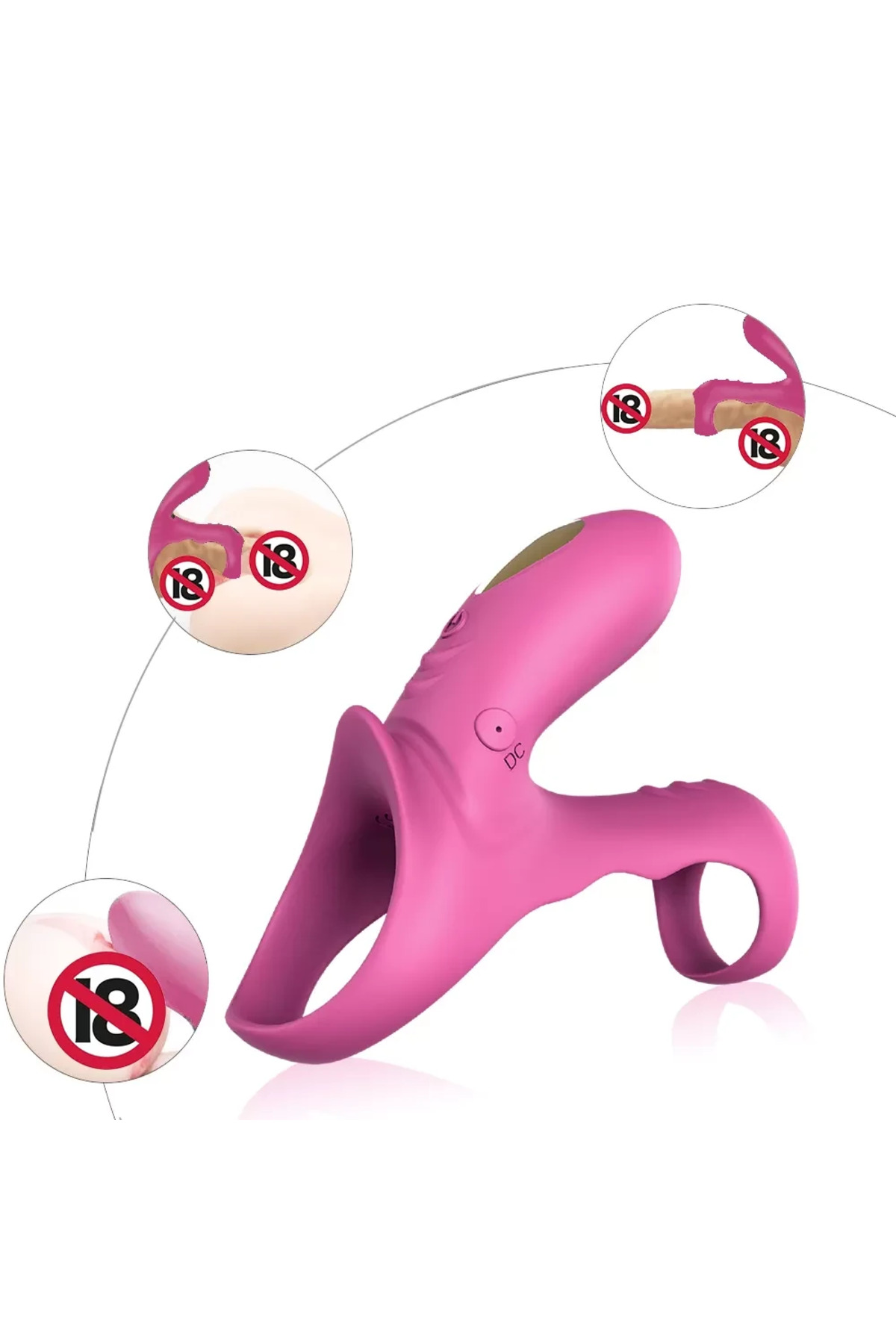 RANGER PRO Klitoris ve G Nokta Uyarıcı Testis ve Penis Halkası - Pembe - Görsel 3