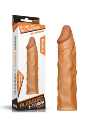 X-Tender 5 CM Dolgulu Realistik Penis Kılıfı Uzatmalı Prezervatif Dildo