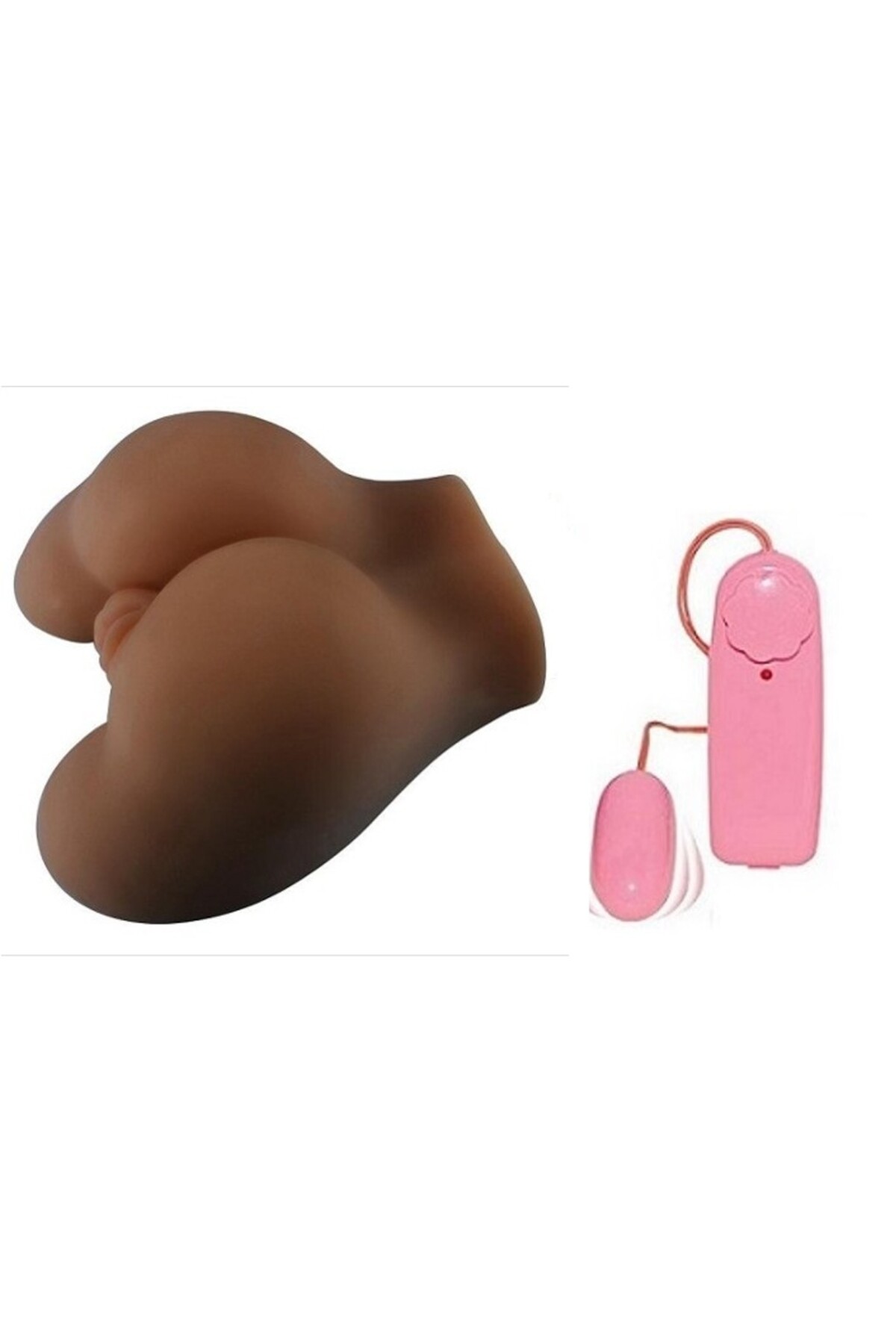 Black Ass 2 İşlevli Titreşimli Suni Vajina Kalça - Görsel 2