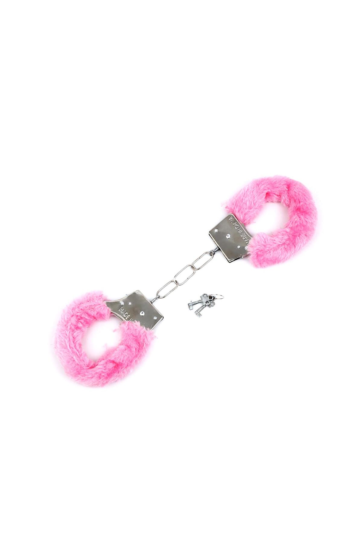 Peluşlu Metal Fantezi Kelepçe Pembe