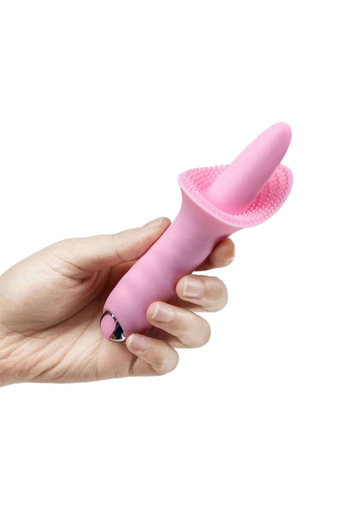 Tırtıklı Dil Vibratör Pembe - Görsel 2