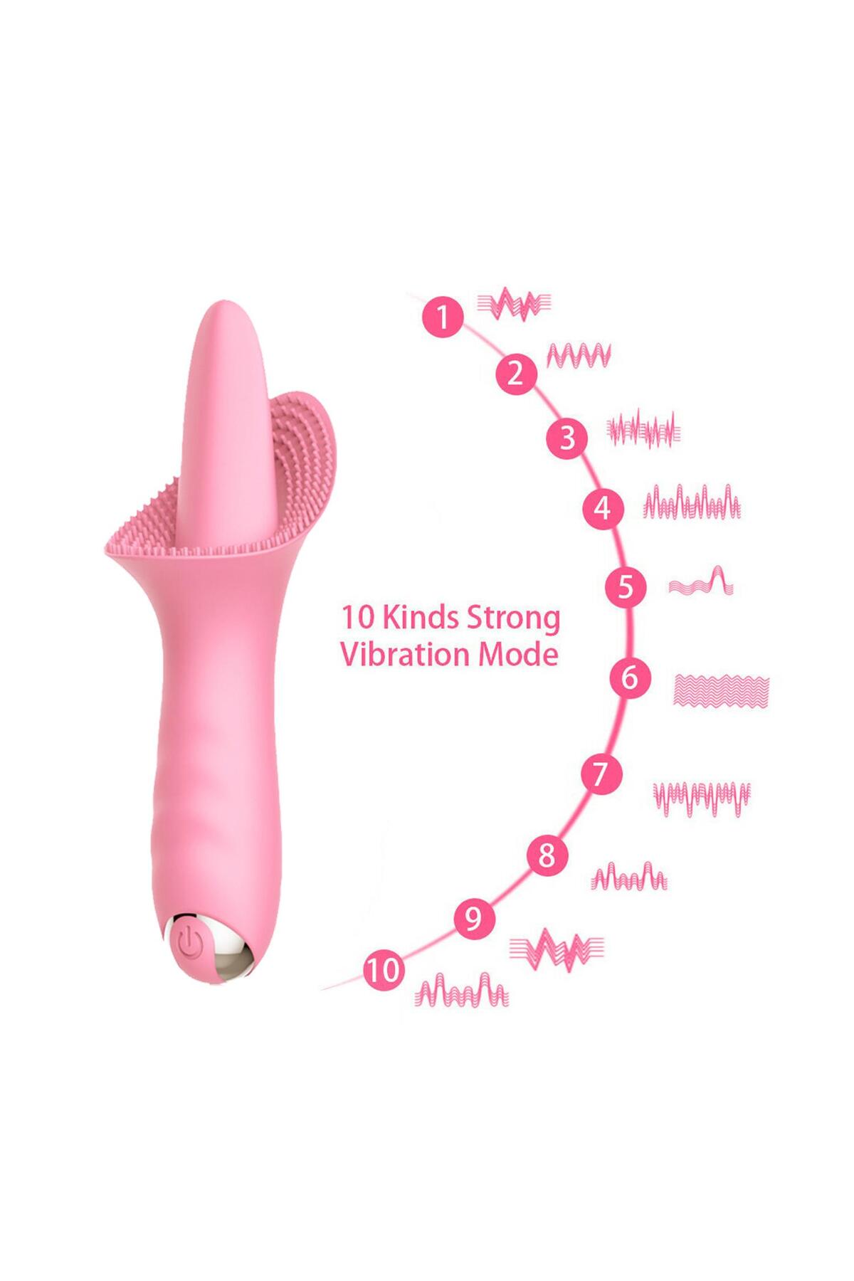 Tırtıklı Dil Vibratör Pembe - Görsel 3
