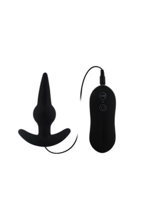 BULB PROBE Kumanda Kontrollü Güçlü Titreşimli Anal Plug Vibratör - Siyah