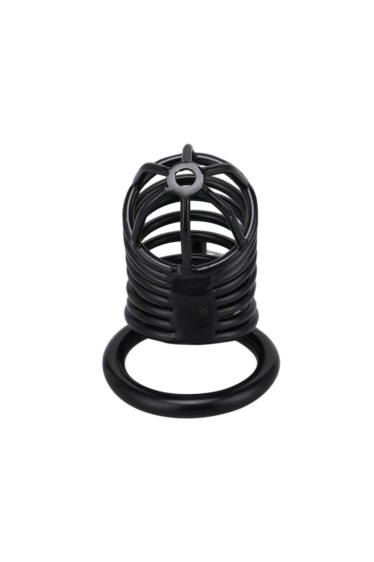 Siyah Metal Penis Kilidi 40mm – Ayarlanabilir Çelik Kafes + Asma Kilit - Görsel 3