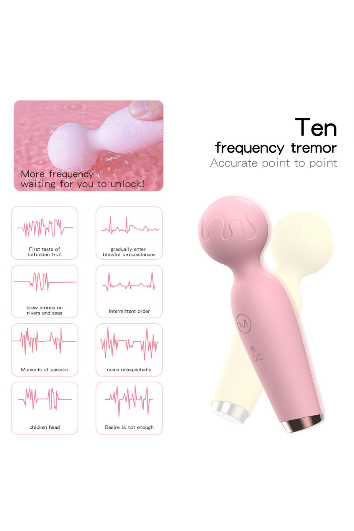 Modern Wand Mikrofon Vibratör Pembe - Görsel 4