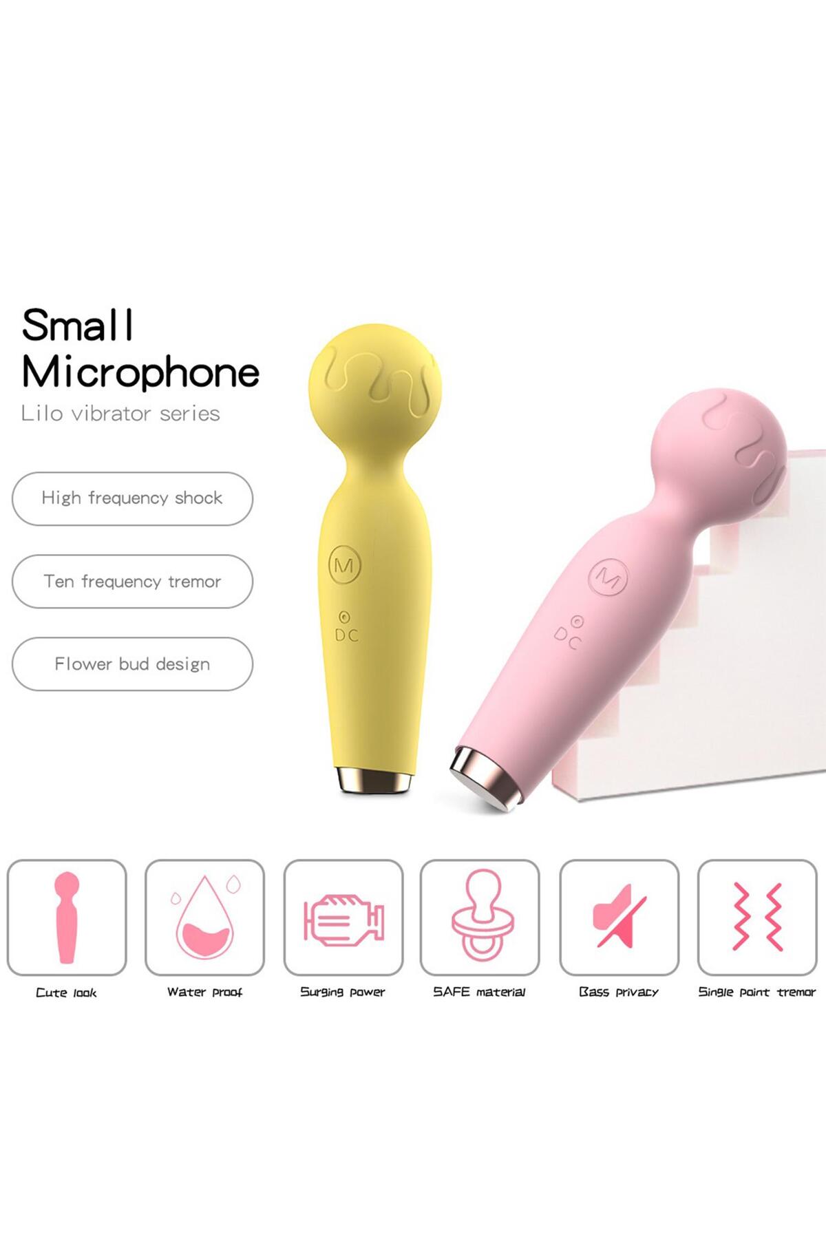 Modern Wand Mikrofon Vibratör Pembe - Görsel 5