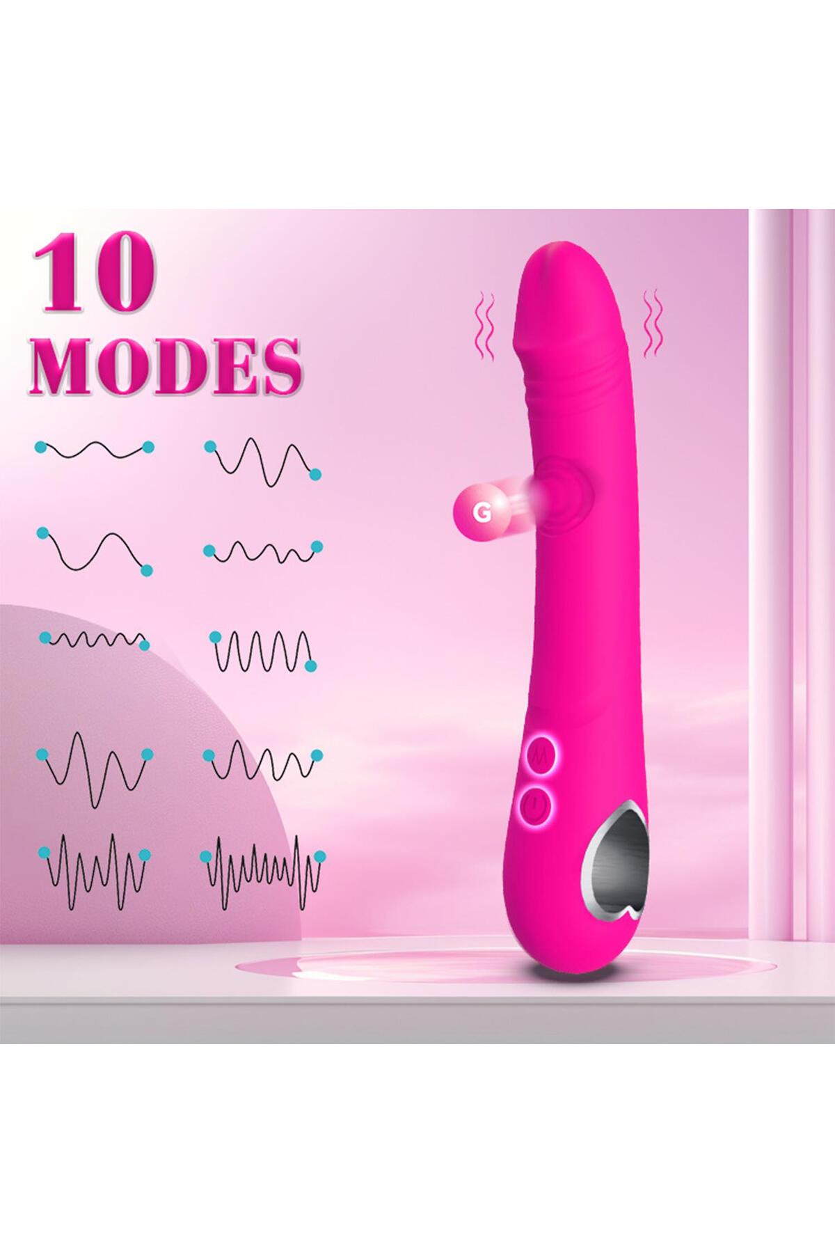 G Noktası Vibratörü 10 Fonksiyonlu Şarjlı – Sessiz ve Güçlü Masaj Cihazı - Görsel 4