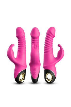 Hareketli Rabbit Vibratör Rose Pembe
